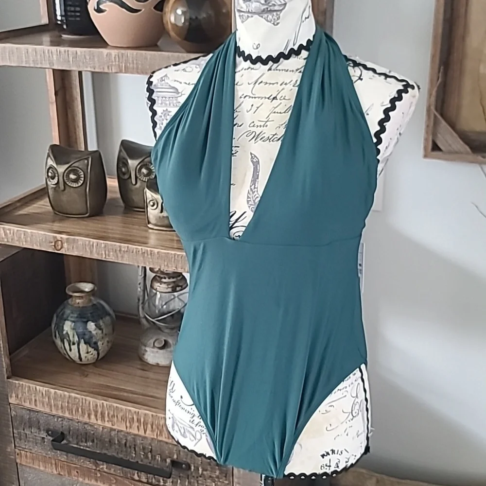 Shade & Shore Teal Halter Swimsuit